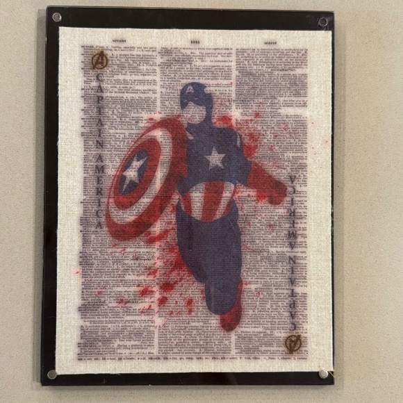 Captain America Marvel Wall Hanging Art - Picture 1 of 12